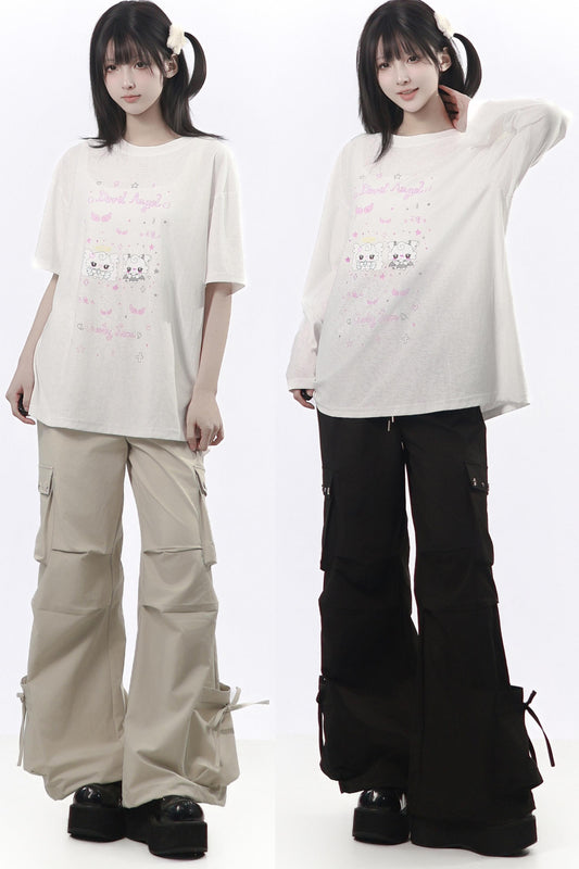 Angel and Devil Illustration T-Shirt