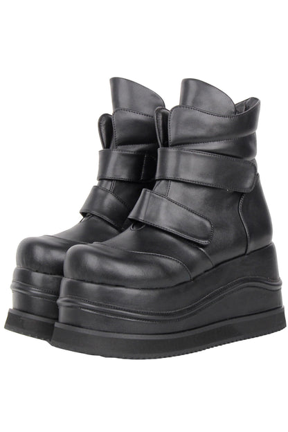 Punk-Klettverschluss-Plateau-Stiefel