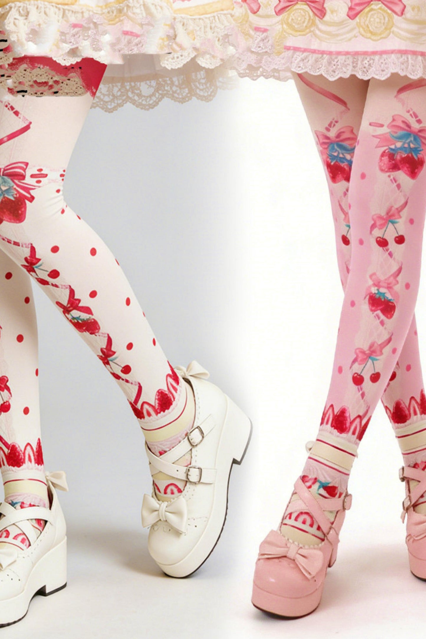 Erdbeerkuchen-Lolita-Strumpfhose