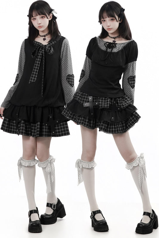 Subculture Polka Dot Dress + Top + Skirt