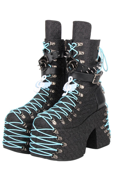 Cyberpunk-Stiefel mit Rundriemen
