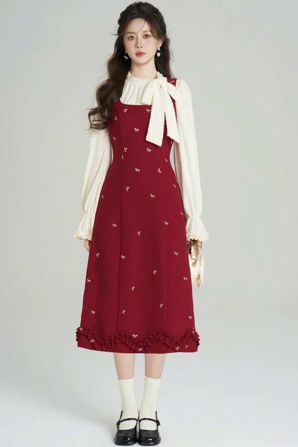 Sweet Red Vest Dress + Top