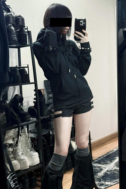 スリムフィットフーデッドジャケット