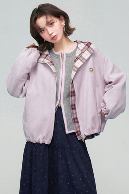 リバーシブルパズルチェックジャケット