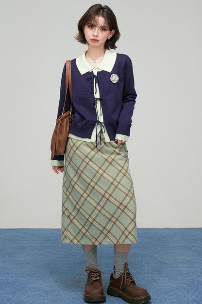 ビンテージプリントバイアスカットスカート