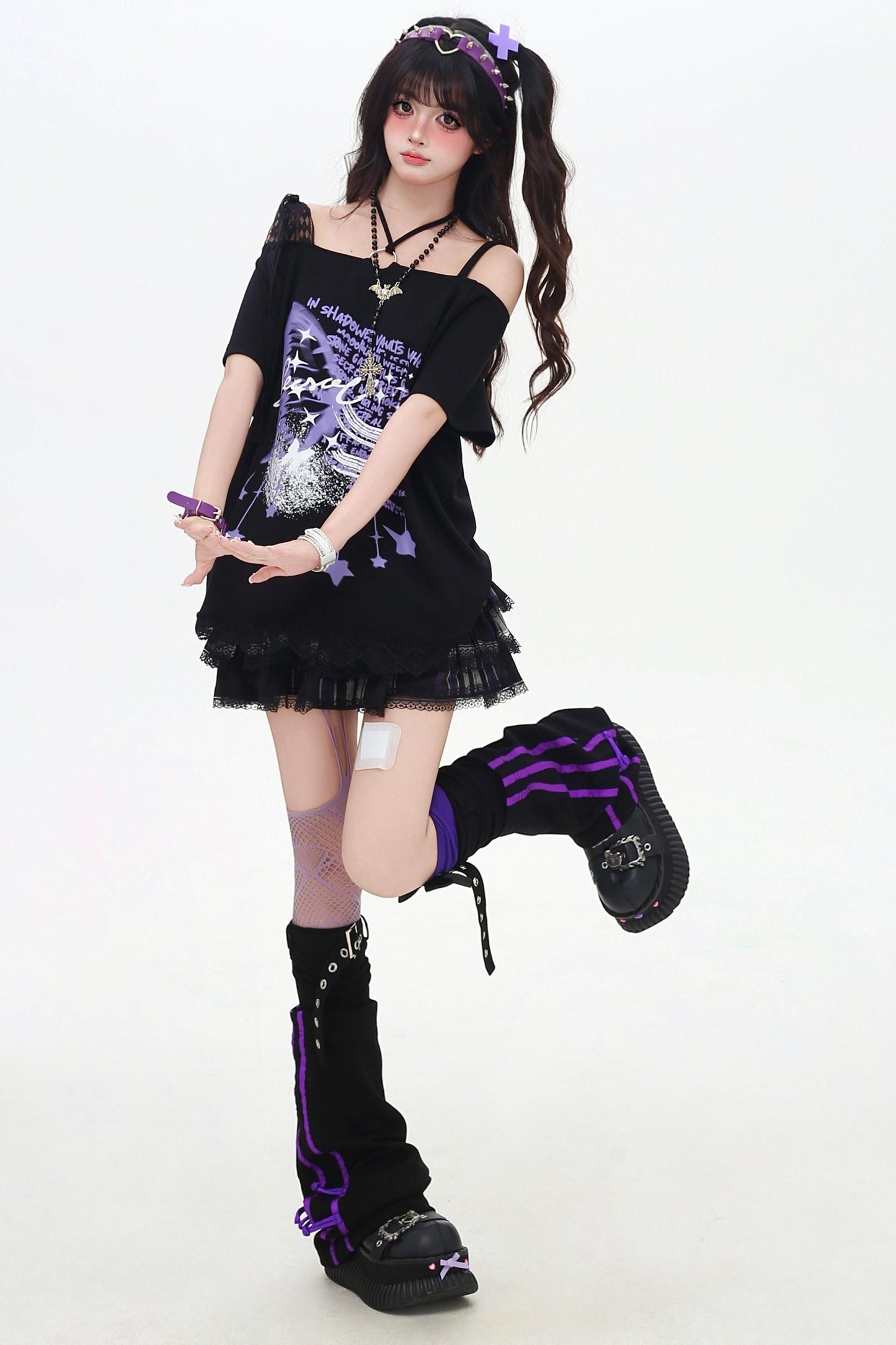 アジアンワンショルダールーズTシャツ