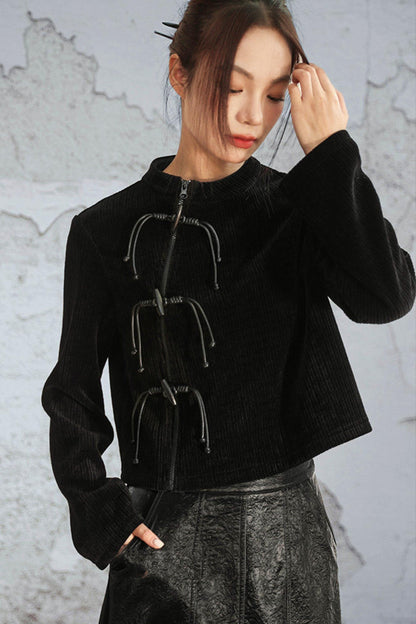 Vertical Striped Duchesnile Cardigan