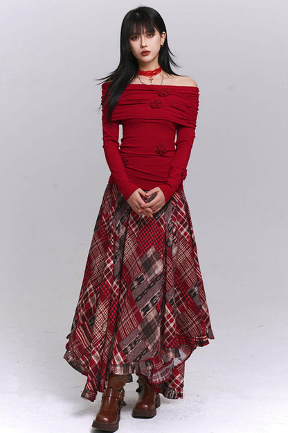 Slim Off-the-shoulder Tops