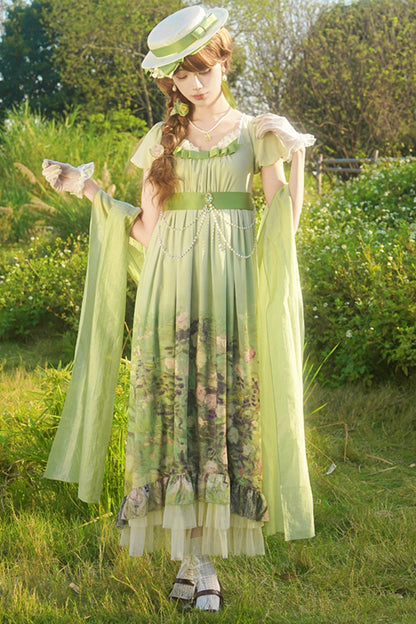 クラシックシフォンローズドレスセットアップ