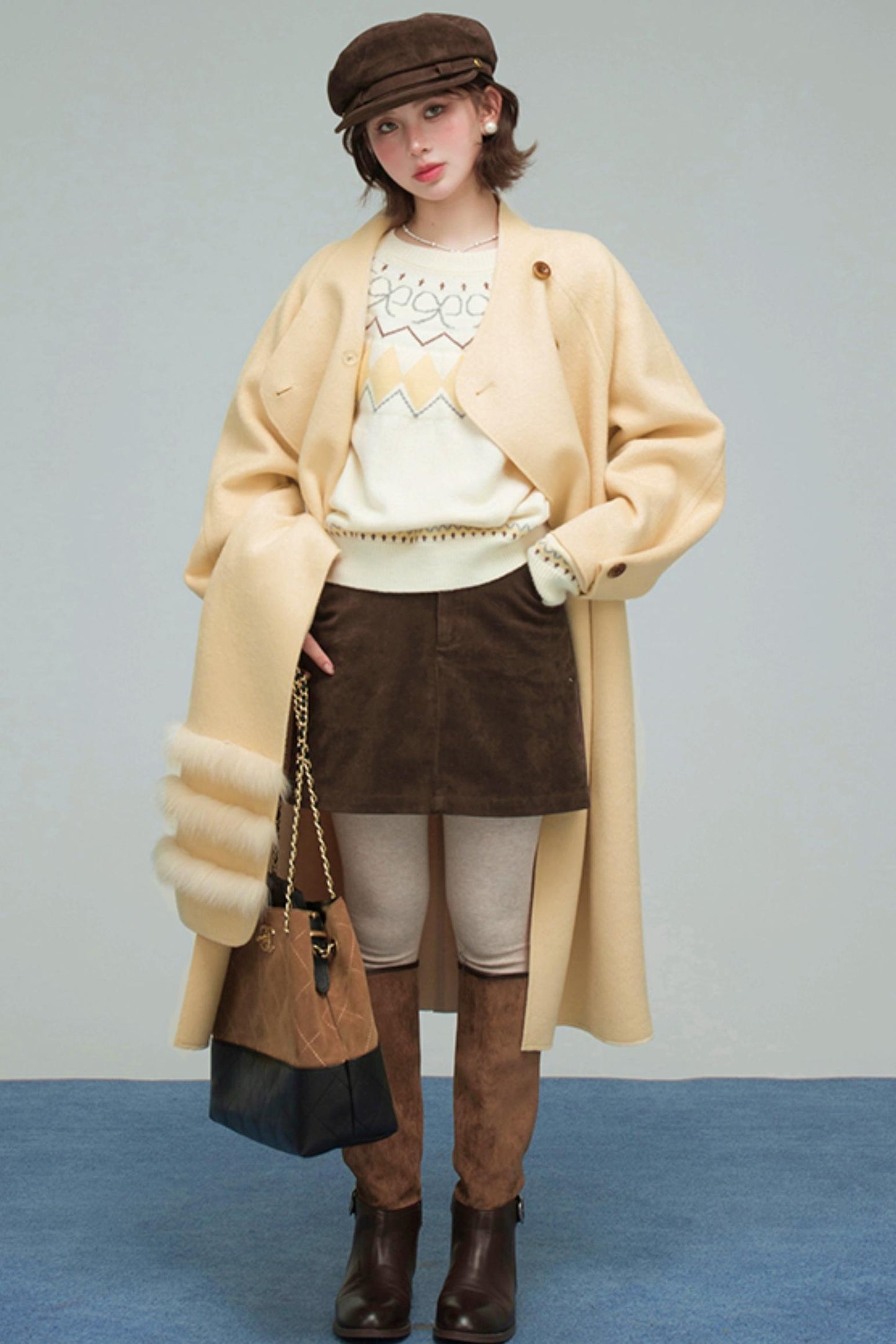 フェアアイルチーズロールセーター