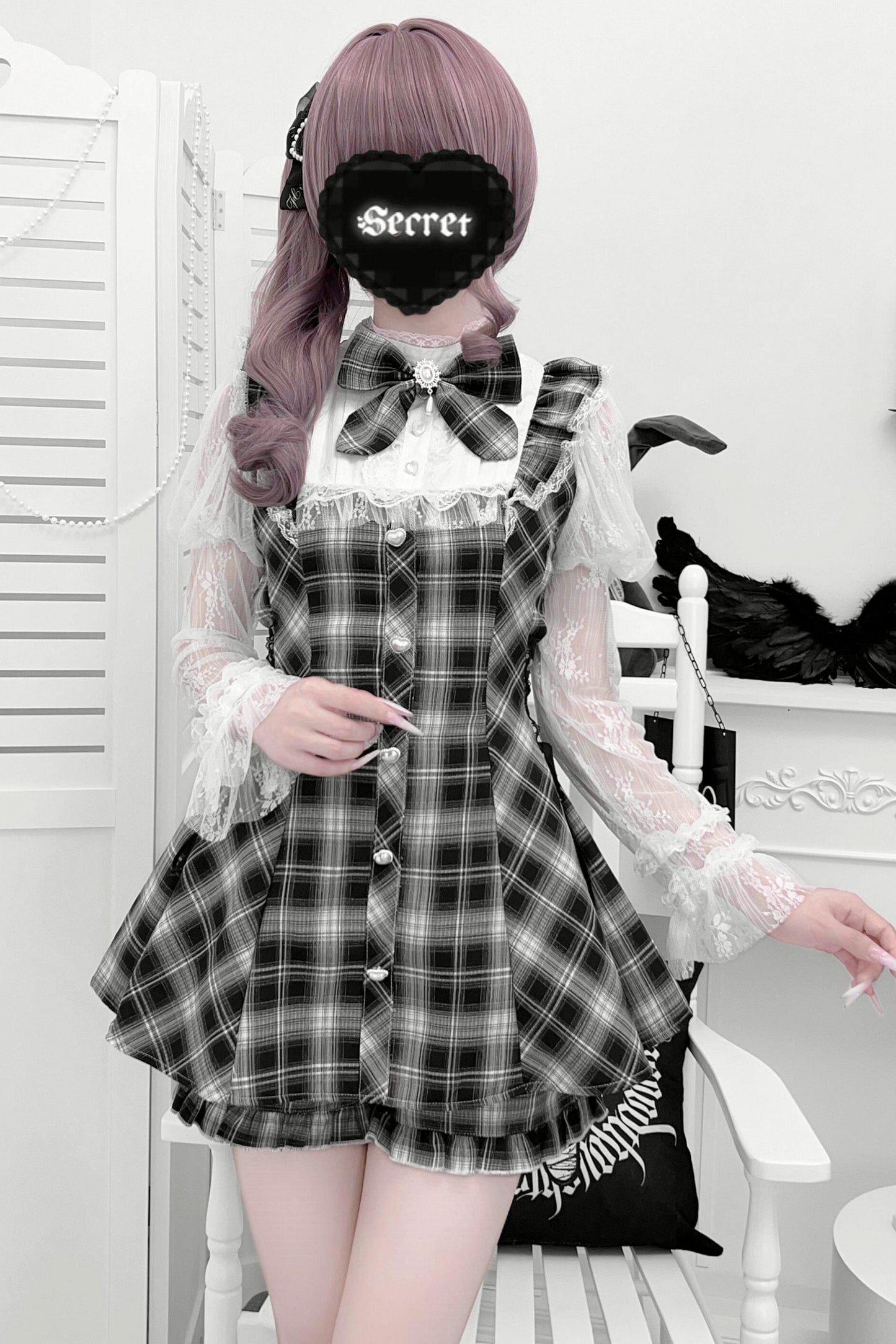 サブカル地雷レースワンピース＋ショートパンツ