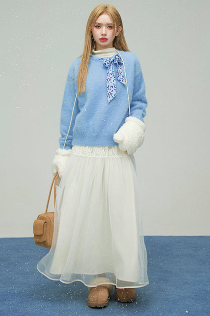 スノーイーブルーレオパードフォーファースウェーター