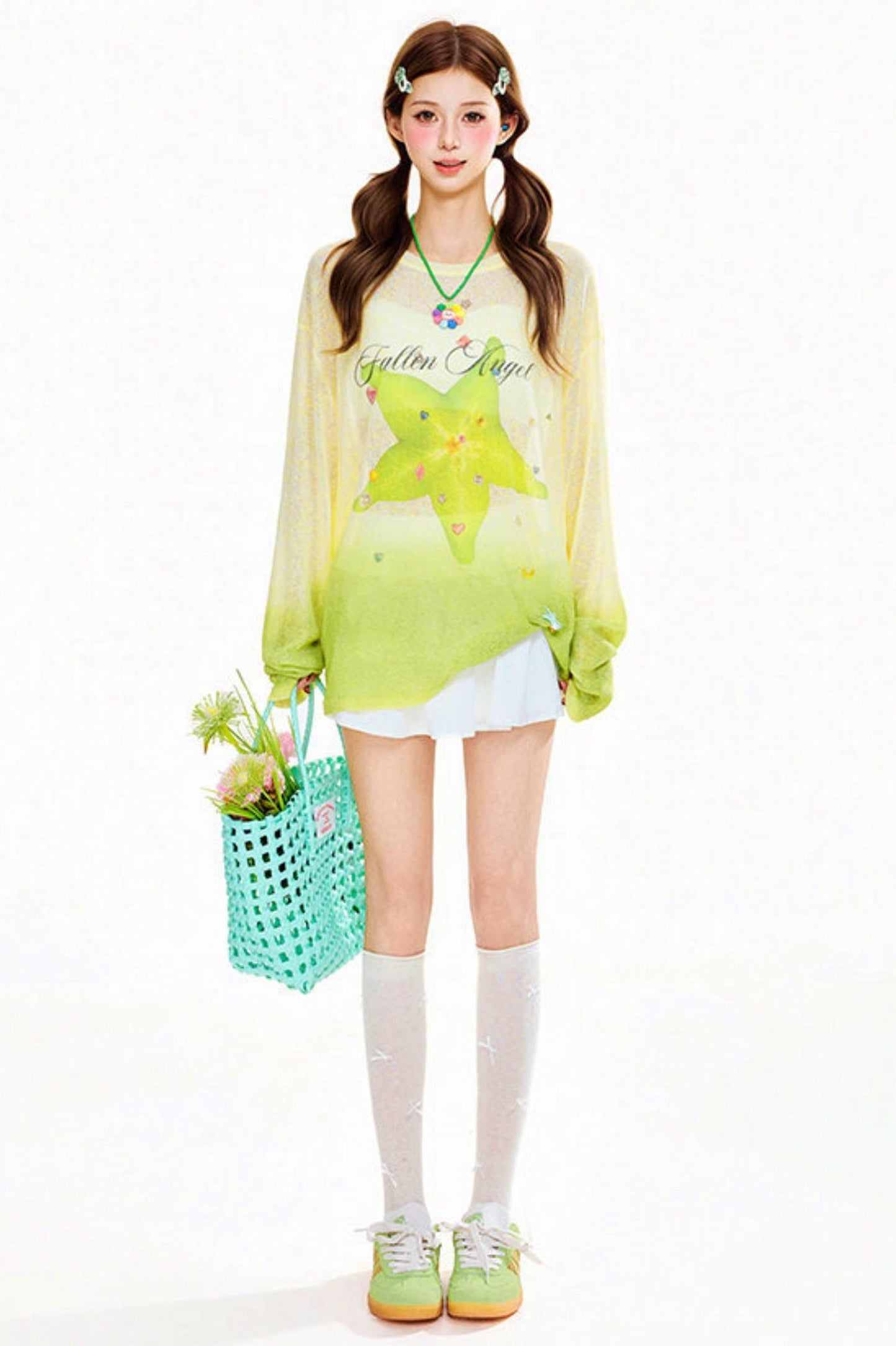 シアービビットグラデーショントップス