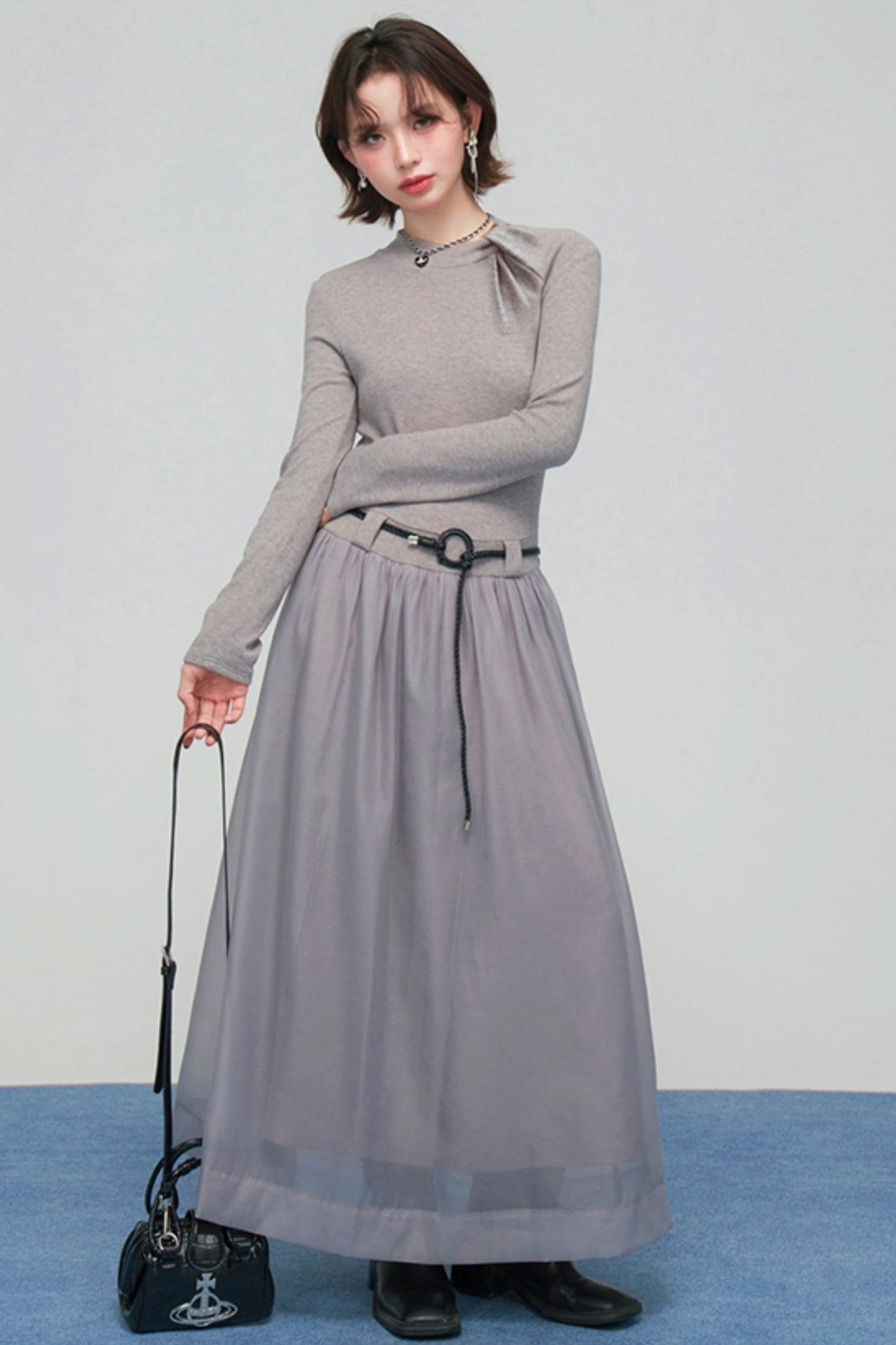 ミスティモードチュールロングドレス