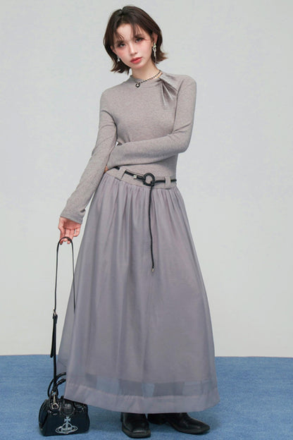 ミスティモードチュールロングドレス