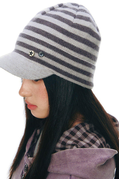 ボーダーニットキャップ