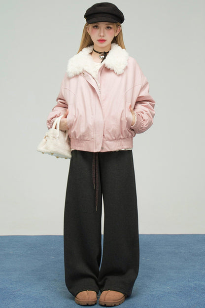 フラッフィーラムウールラペルコート