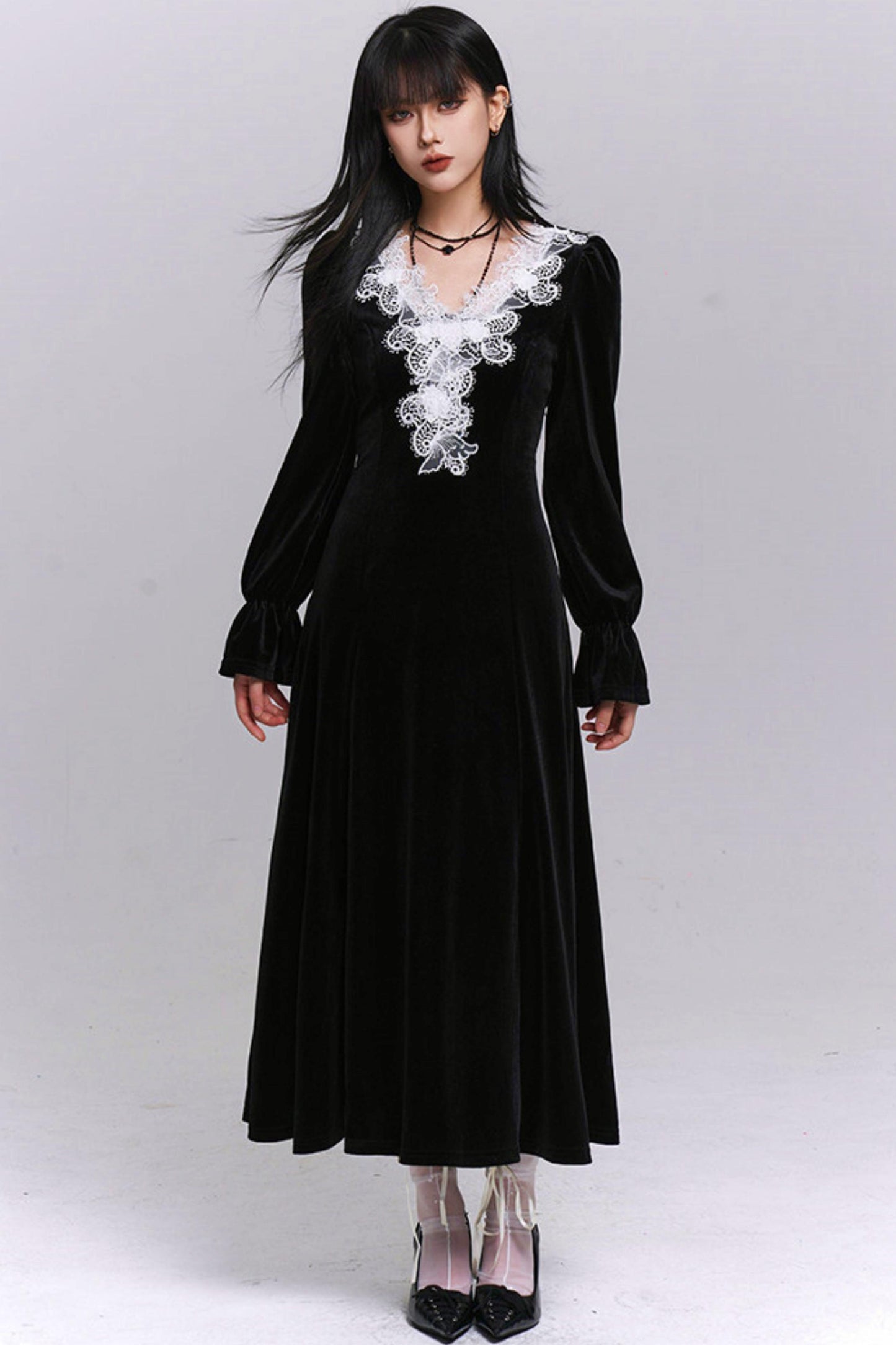 Black Velvet Formal Dress