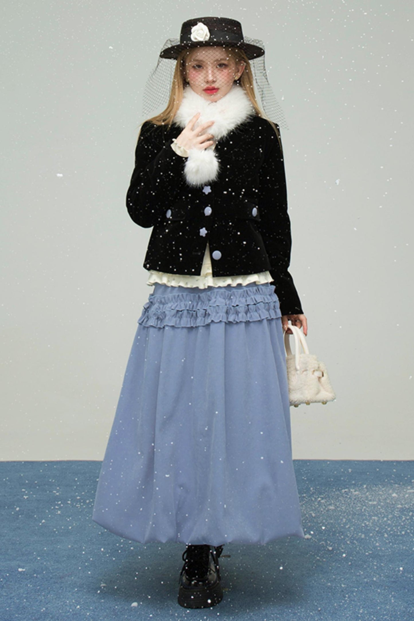 スウィートハートラッフルドバッドスカート