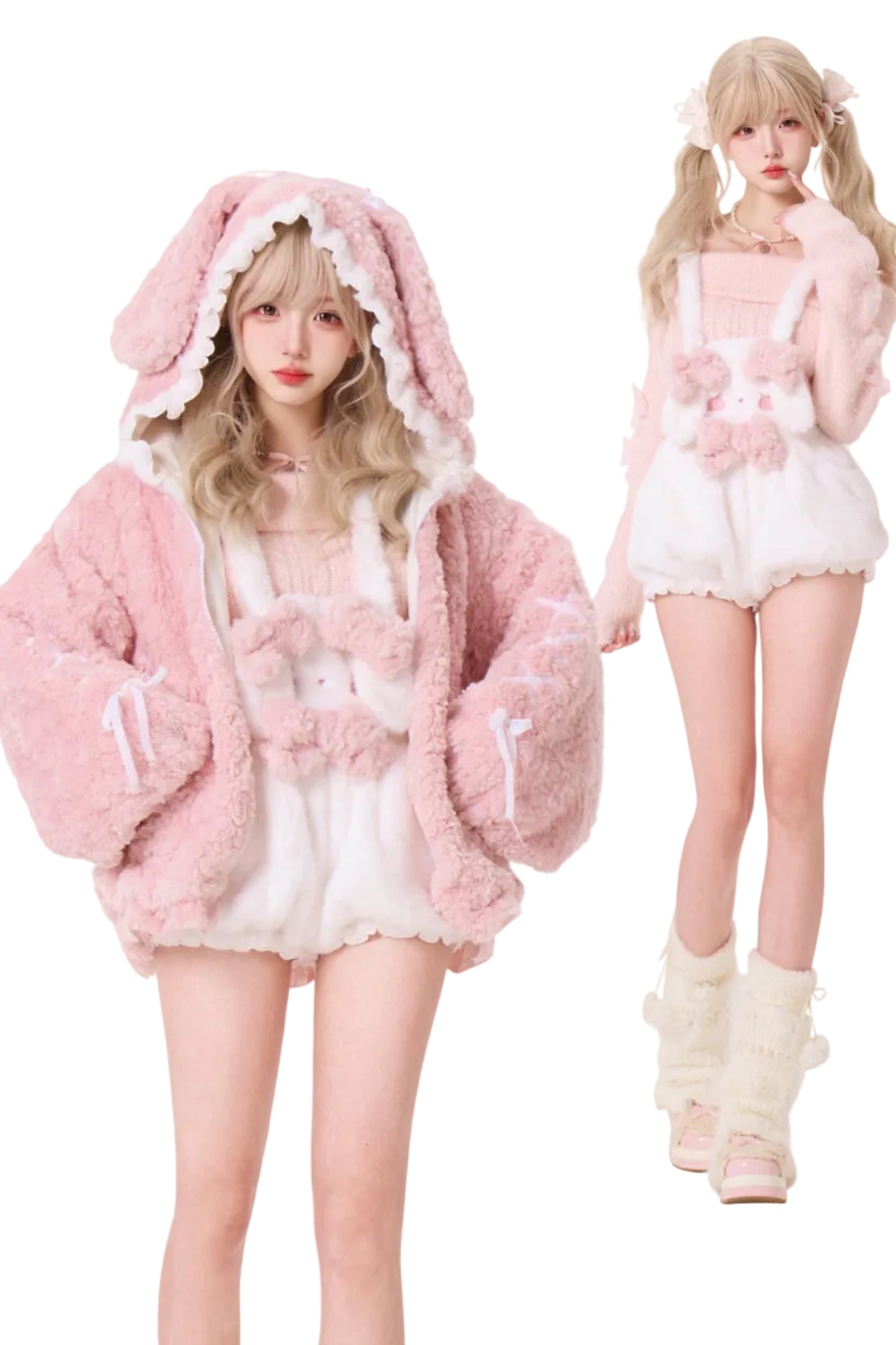 ラビットスイートコート+トップス+パンツ