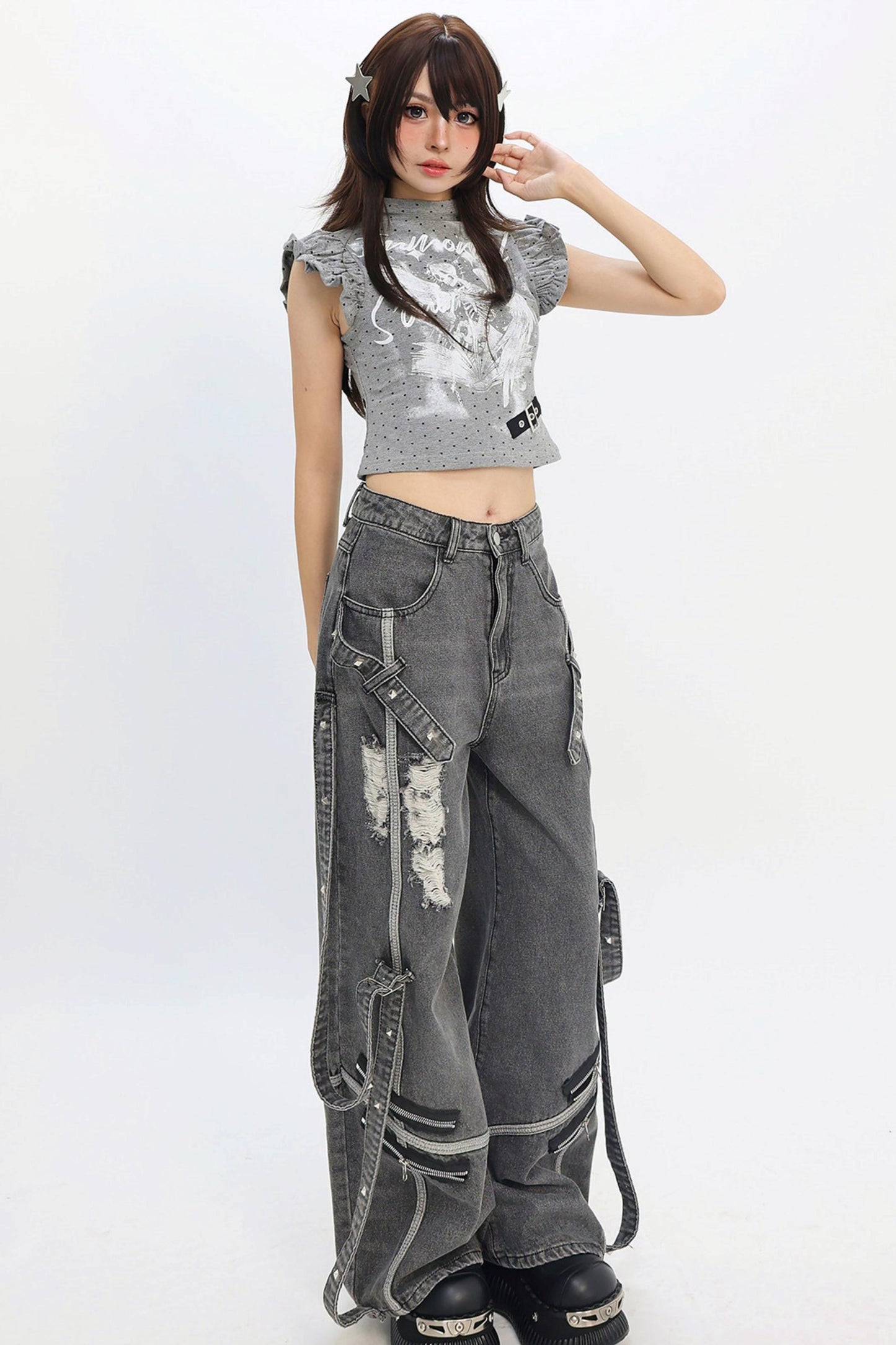 Decadent Angel Punk Ruffle T-Shirt