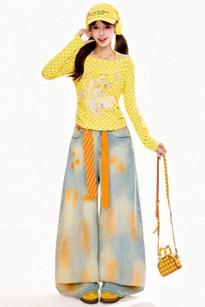 Anime Polka Dot Halter Top