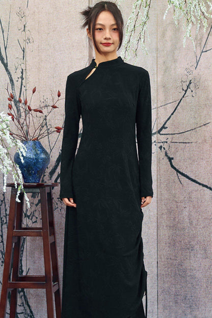 Chinesisches Kleid mit Kordelzug