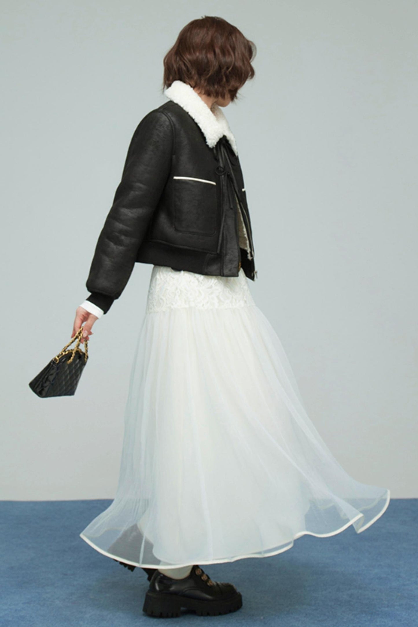 ムーンライトレースプリーツスカート　