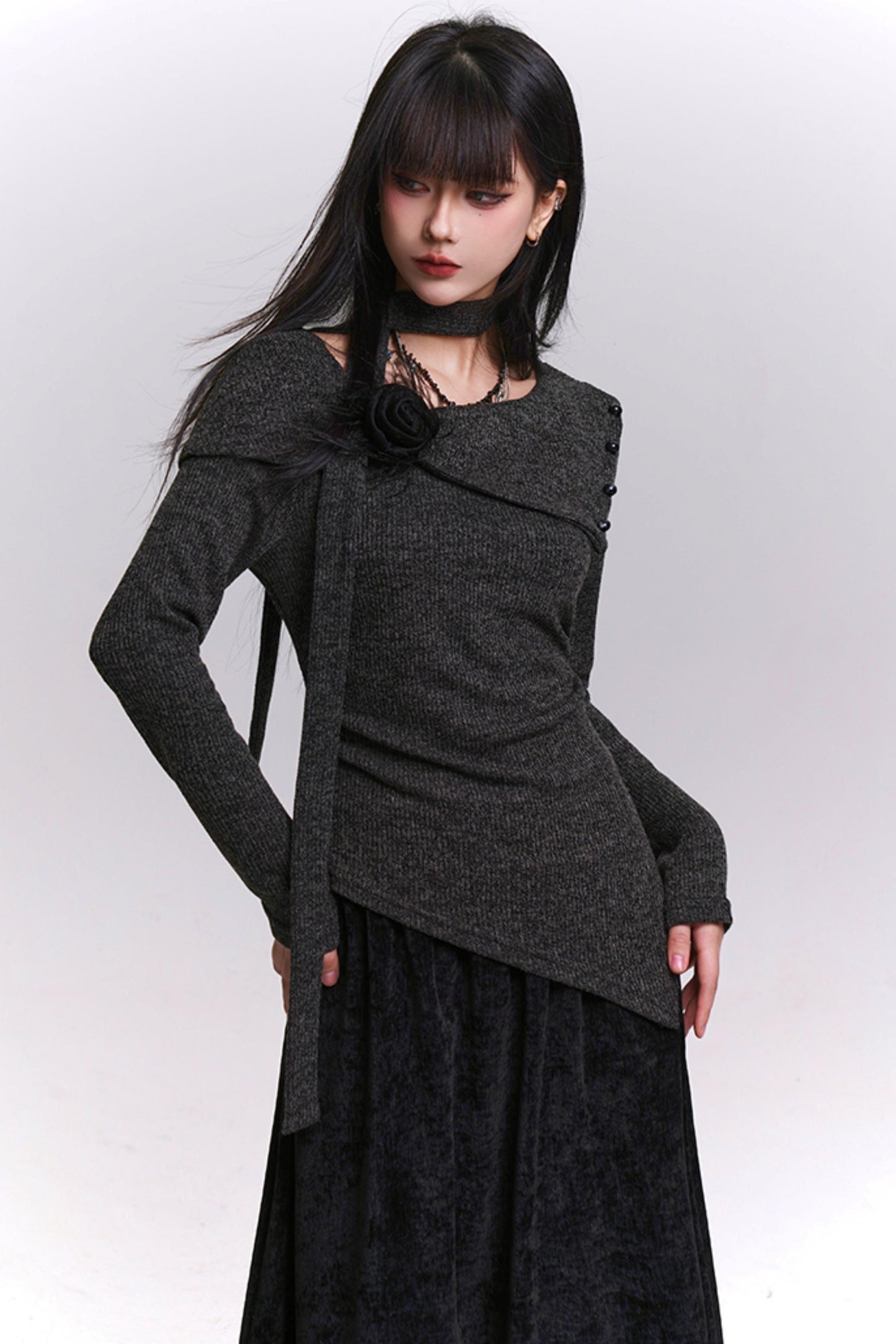 ツーピースニットスカートセットアップ　