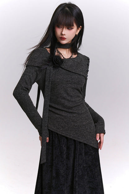 ツーピースニットスカートセットアップ　