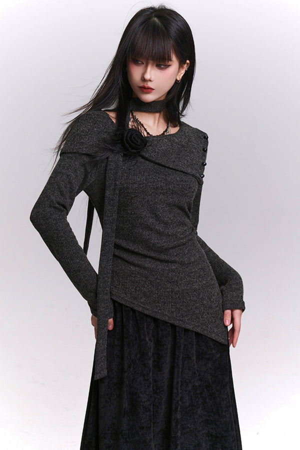 ツーピースニットスカートセットアップ　