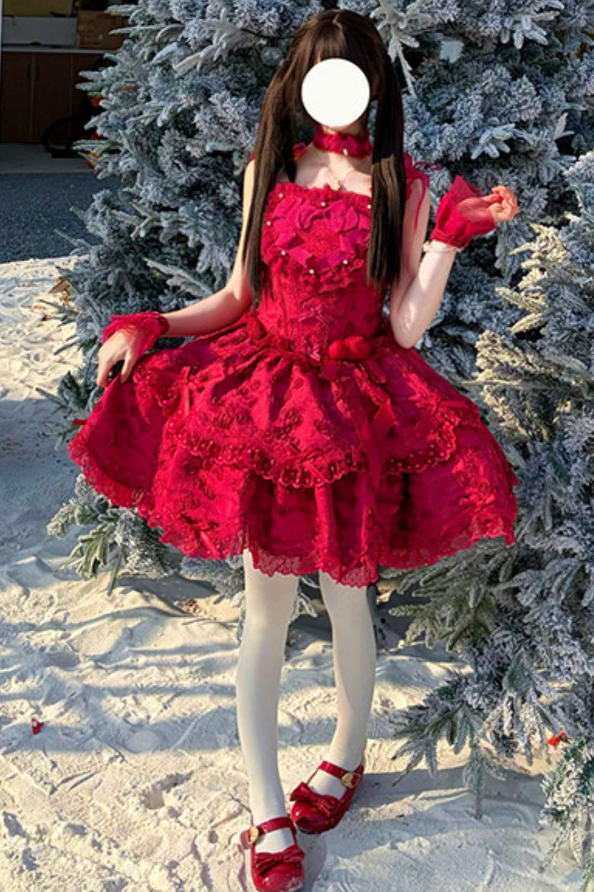 [Précommande] Robe Lolita Poupée Onirique aux Couleurs Bonbon + Accessoires Cheveux