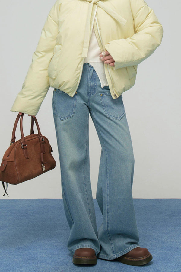 ウォームブルースタッデッドジーンズ