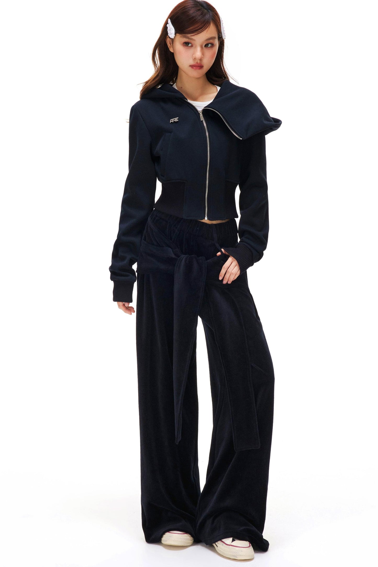 Lapel Fleece Zipper Jacket