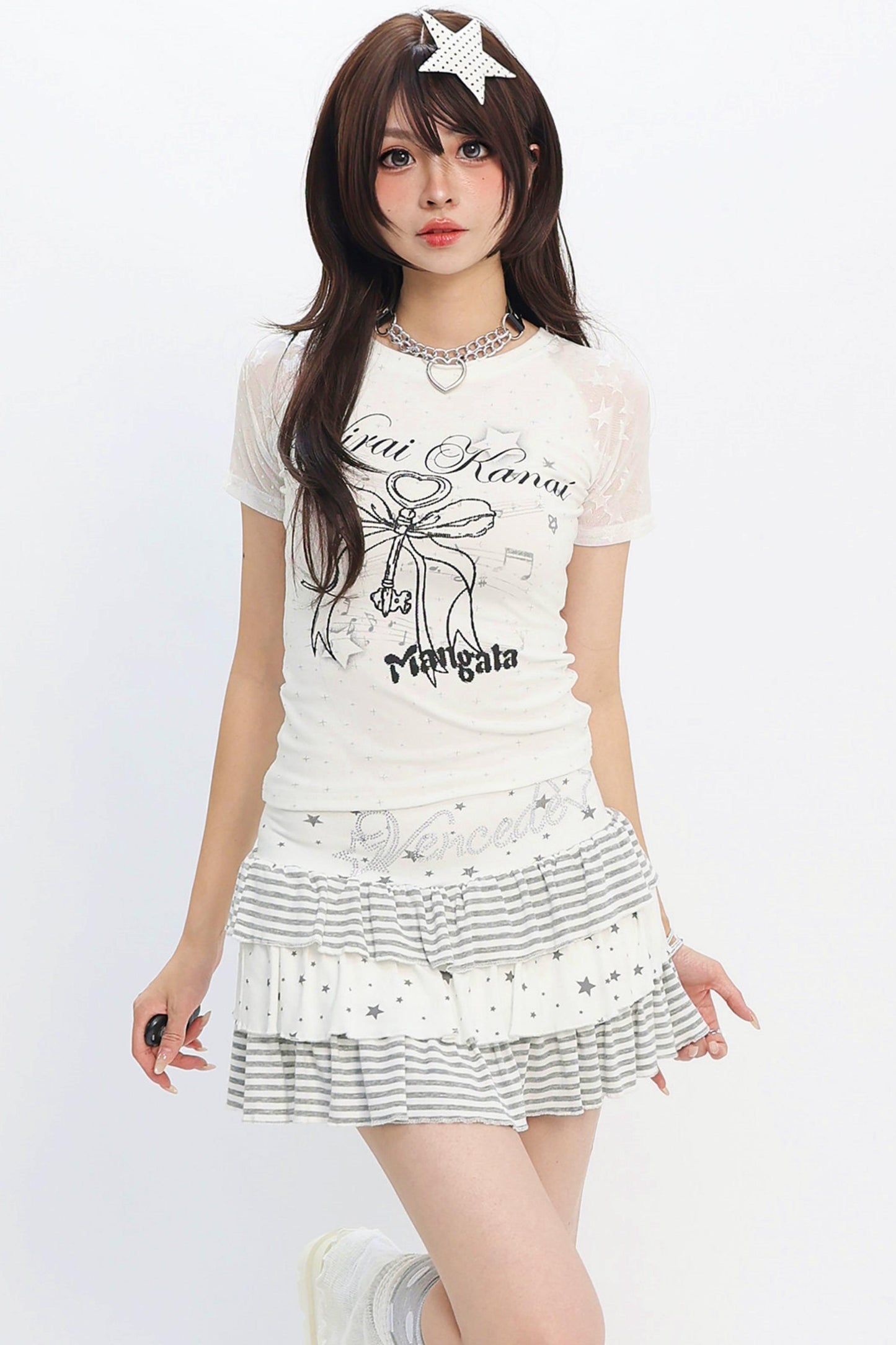 Star Ribbon Y2K Top