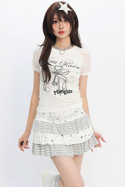 Star Ribbon Y2K Top