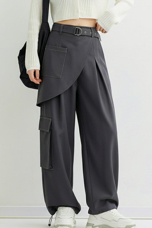 Einfarbige, gerade Hose