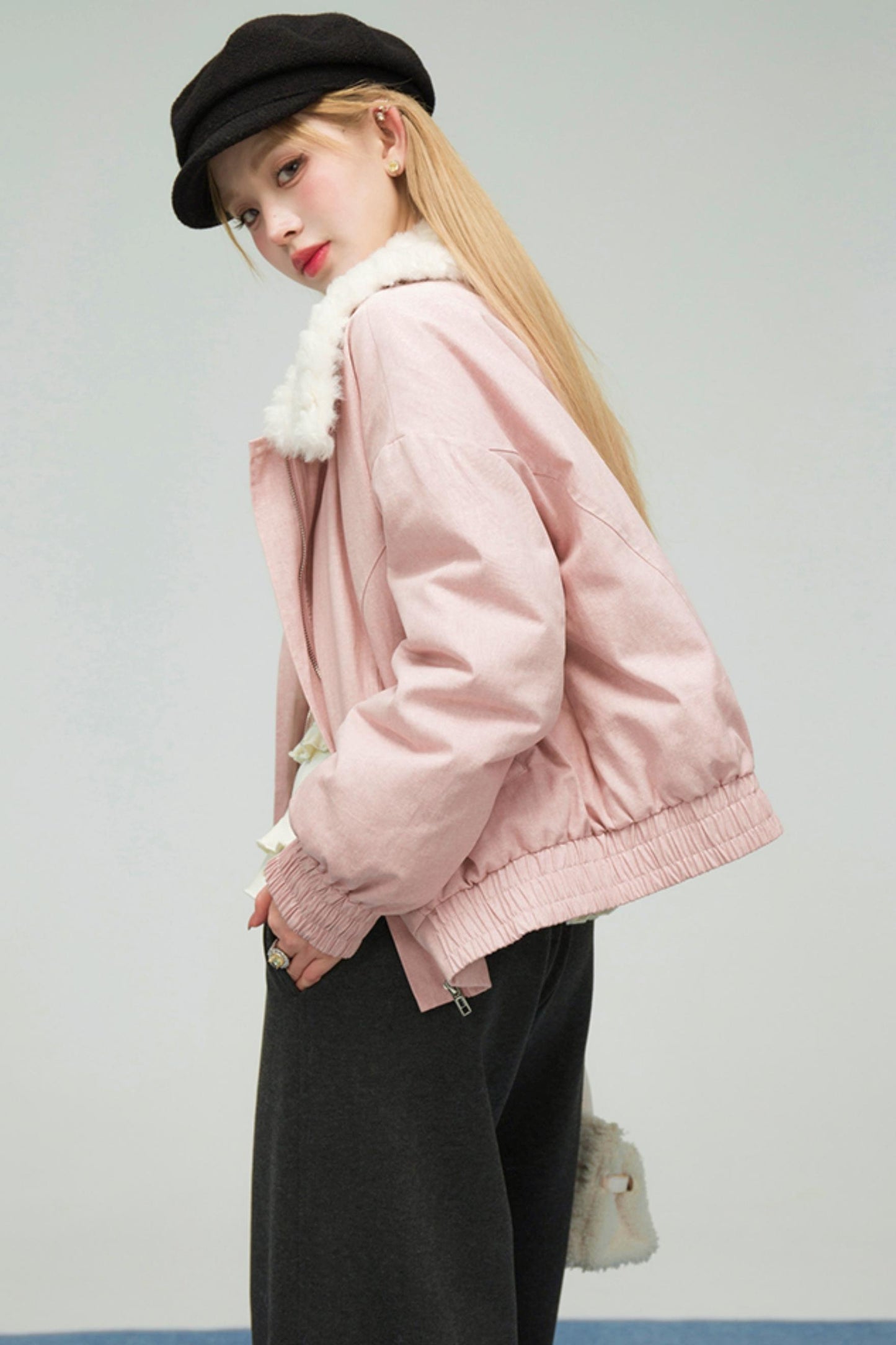 ギャラクシーグレーニットスウェットパンツ