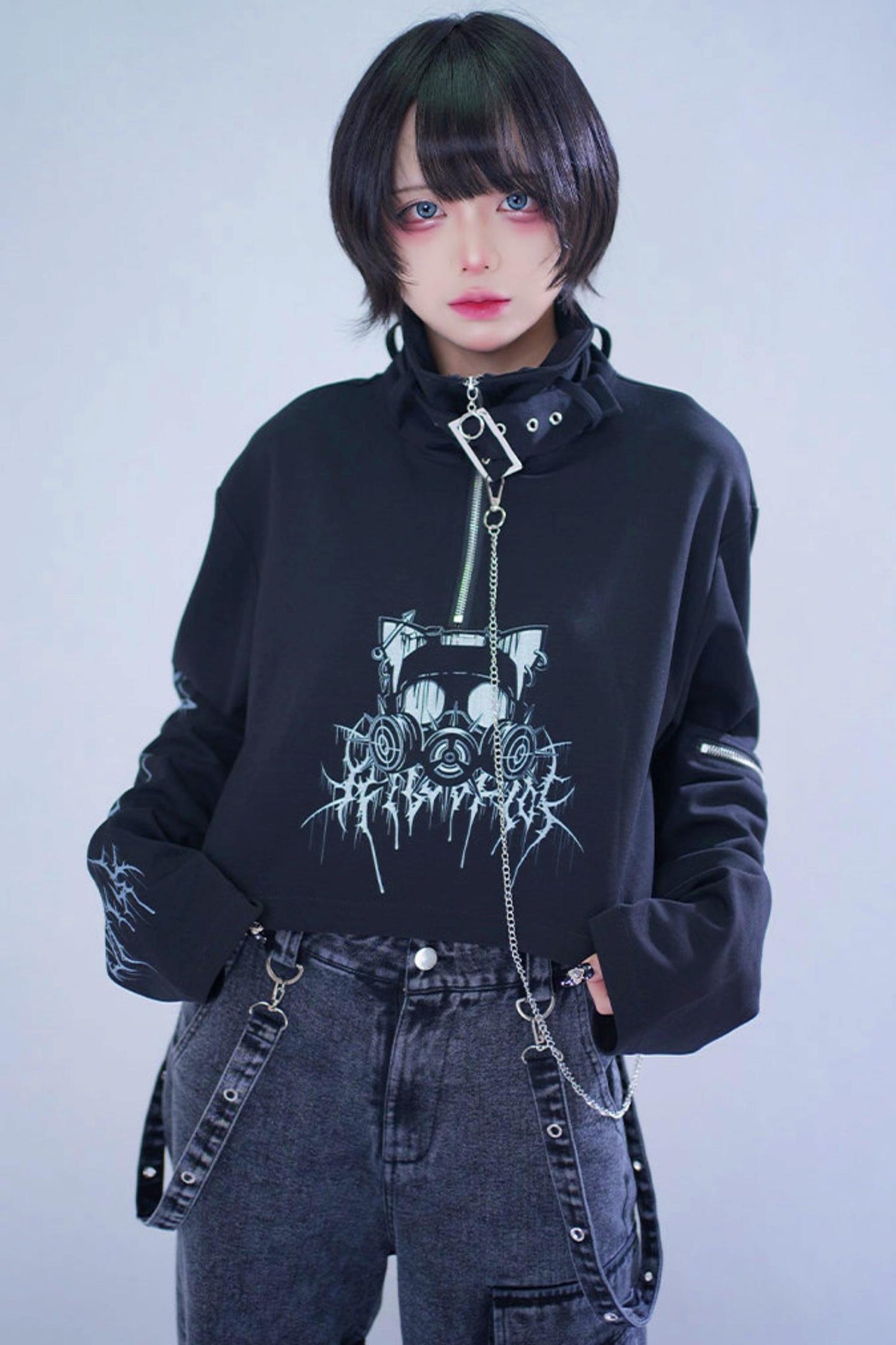 ハイネッククロップドトップス