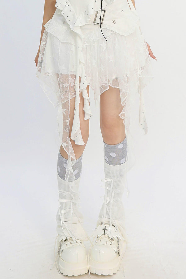 Star Veil Asymmetric Skirt
