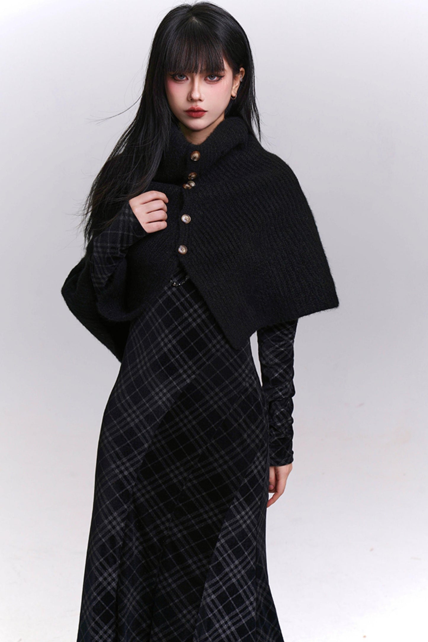 ダークファンタジーフローイングニットショール