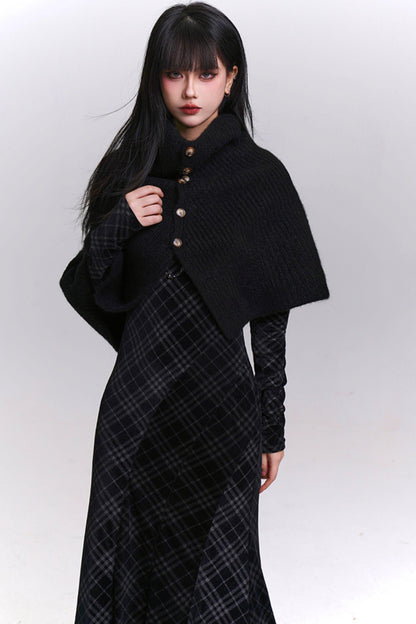 ダークファンタジーフローイングニットショール