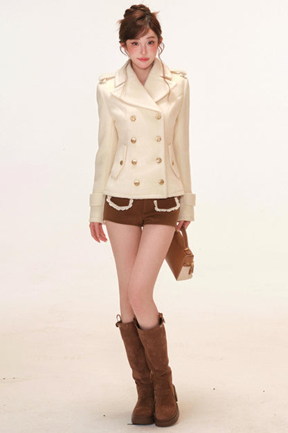 Velvet Chanson Woolen Coat Set