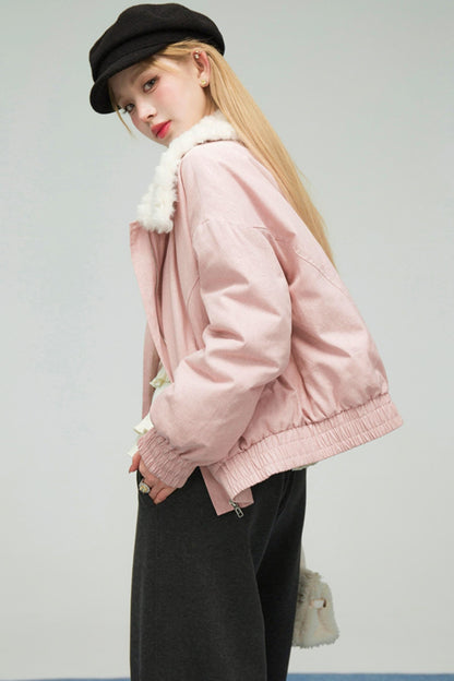 フラッフィーラムウールラペルコート