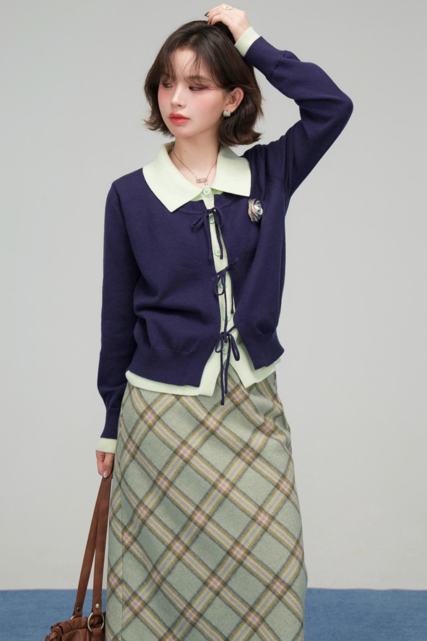 ビンテージプリントバイアスカットスカート