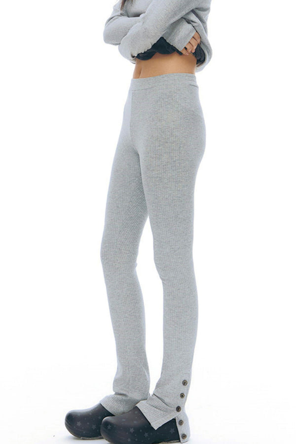 スリムスリットヘムレギンス