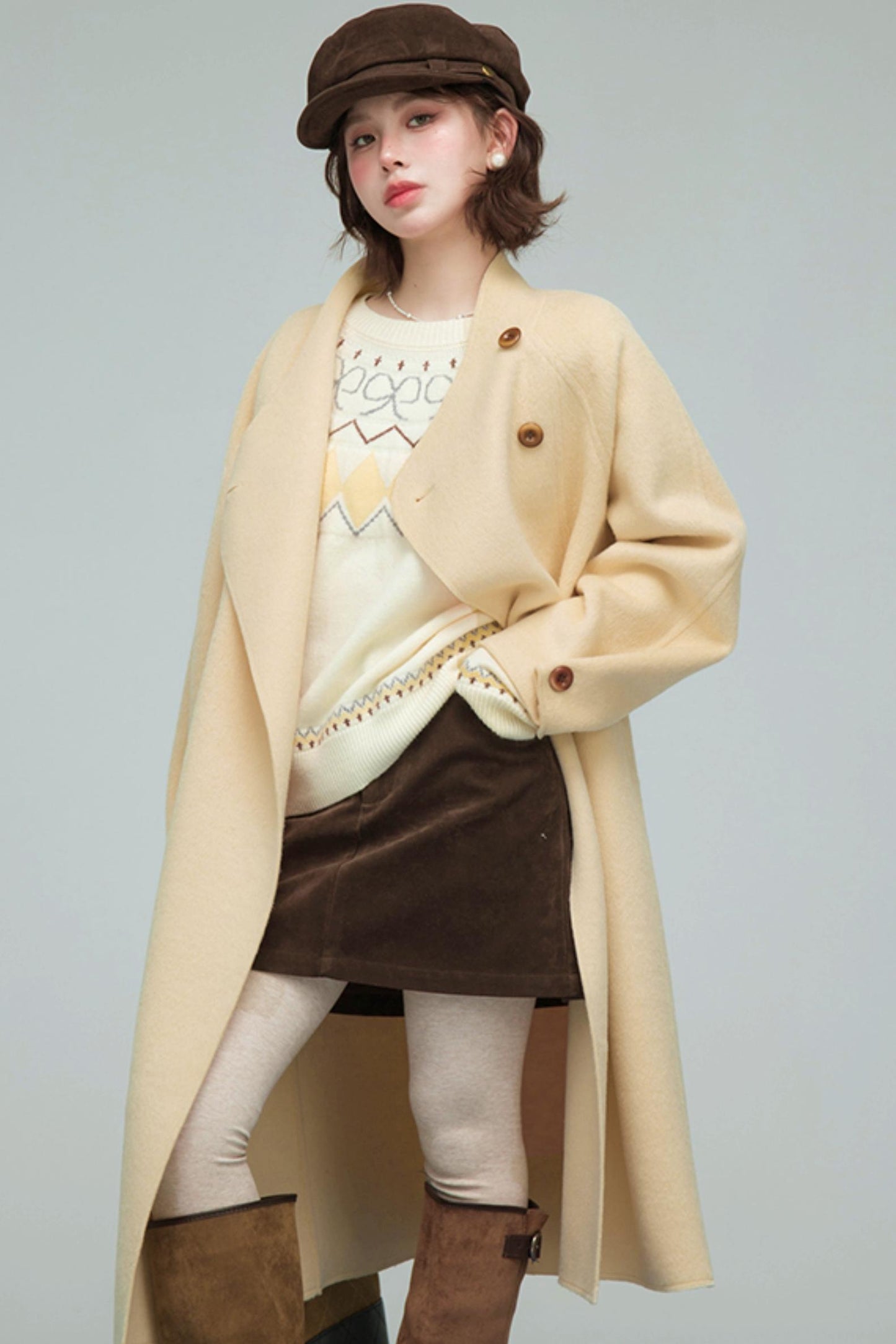 フェアアイルチーズロールセーター