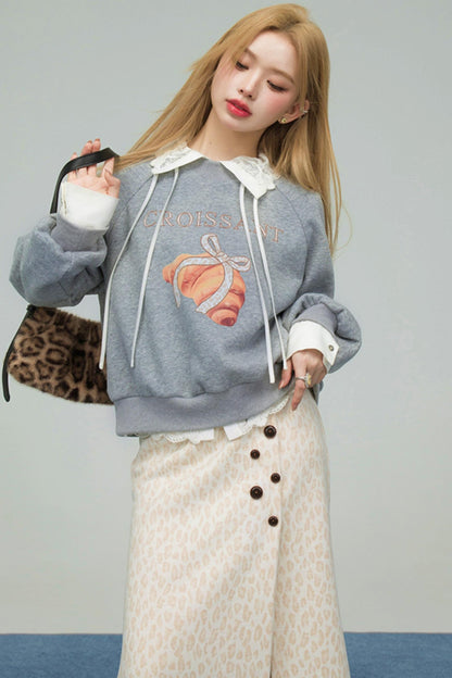 レオパードスウィートハートニットスカート