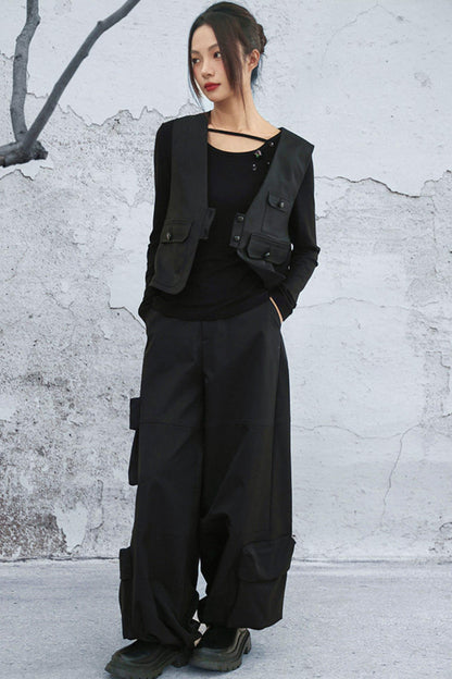 ユニセックスマルチポケットカーゴパンツ