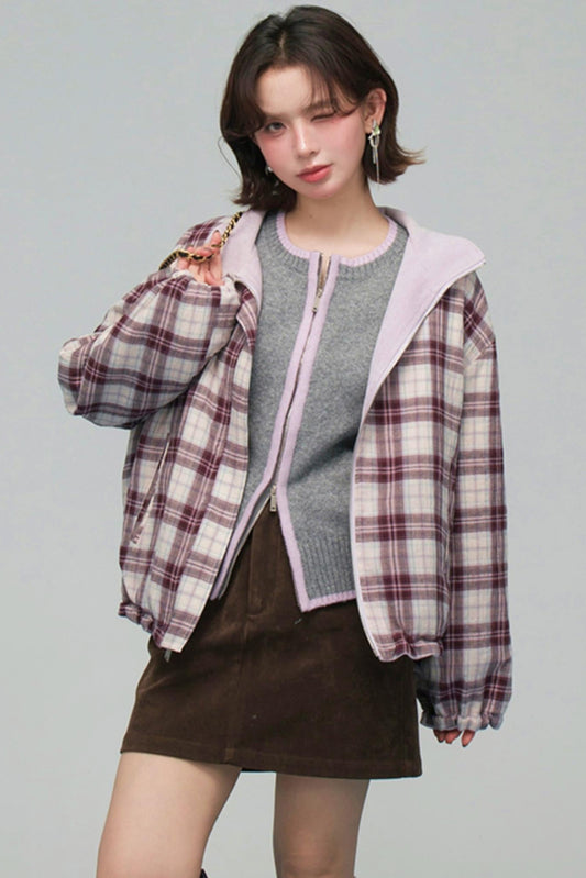 リバーシブルパズルチェックジャケット
